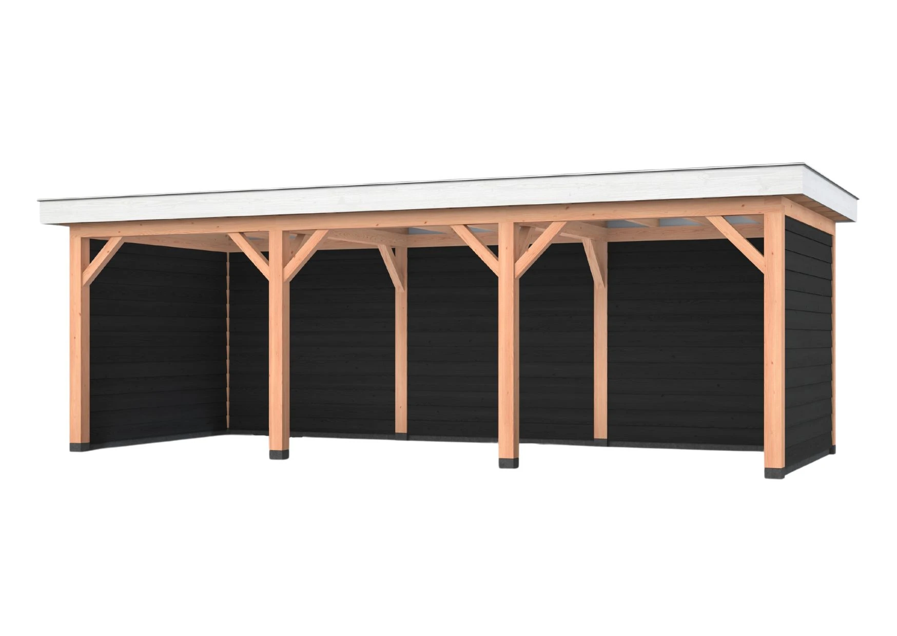 Douglas overkapping, 750 x 300, met achterwand en twee zijwanden, Westwood Holland - Afbeelding 2